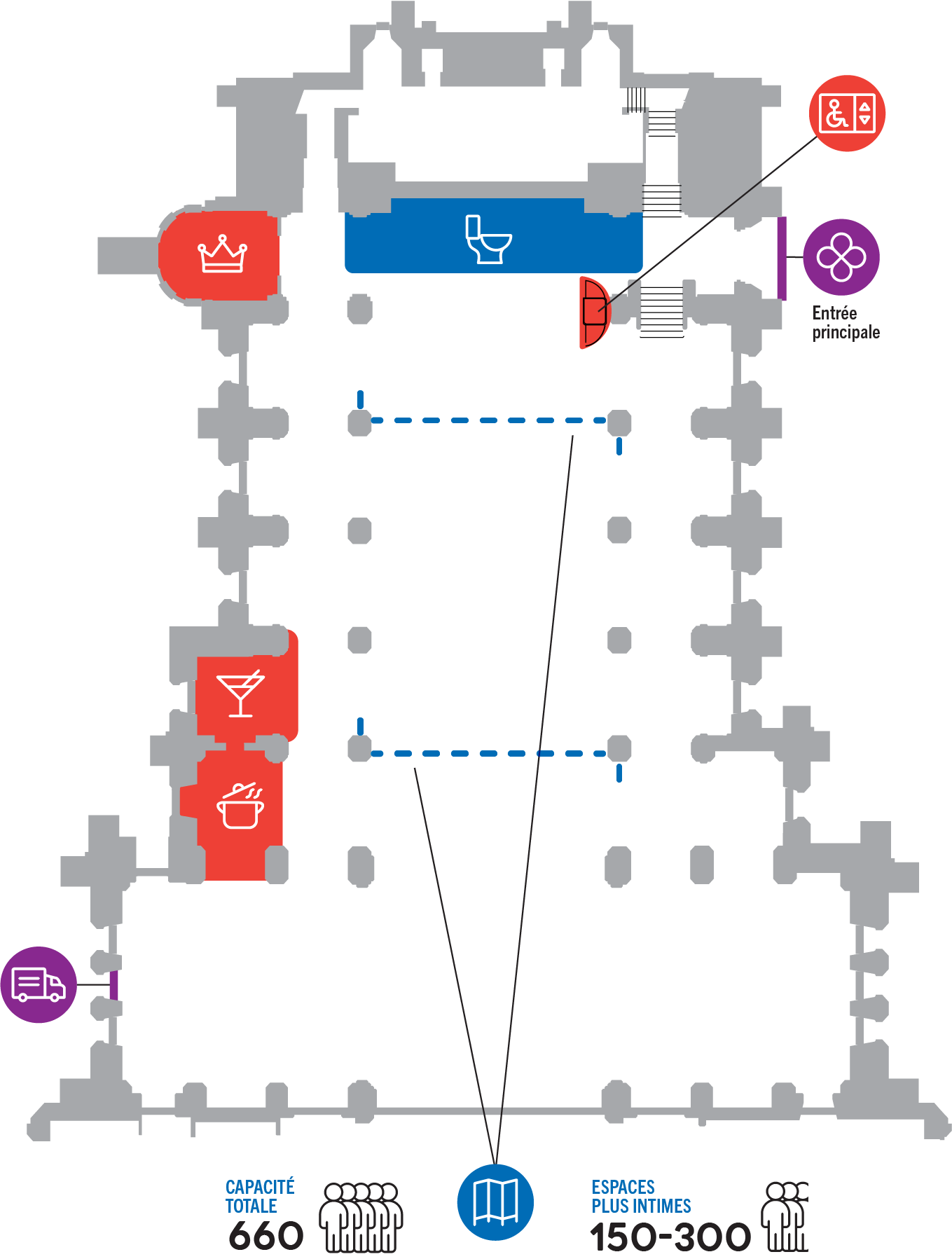 Plan d'aménagement de la salle St-Michel